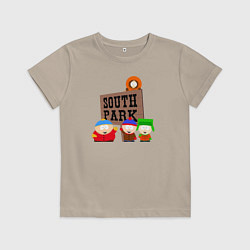 Футболка хлопковая детская South Park, цвет: миндальный