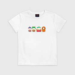 Футболка хлопковая детская South Park Саус Парк, цвет: белый