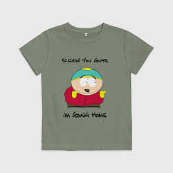 Футболка хлопковая детская ЮЖНЫЙ ПАРК, цвет: авокадо