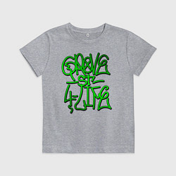 Футболка хлопковая детская GTA Tag GROVE, цвет: меланж