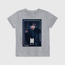 Футболка хлопковая детская BTS Black Swan, цвет: меланж