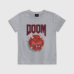 Футболка хлопковая детская DOOM, цвет: меланж