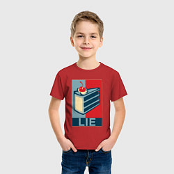 Футболка хлопковая детская PORTAL, цвет: красный — фото 2