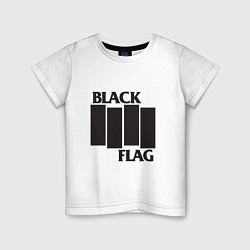 Футболка хлопковая детская Black Flag, цвет: белый