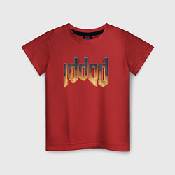 Футболка хлопковая детская IDDQD DOOM, цвет: красный