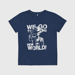 Футболка хлопковая детская One Piece, цвет: тёмно-синий