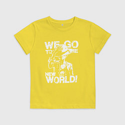 Футболка хлопковая детская One Piece, цвет: желтый