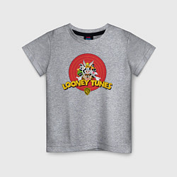 Футболка хлопковая детская Looney Tunes, цвет: меланж