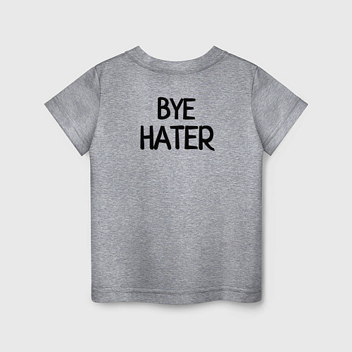Детская футболка HI HATER BYE HATER / Меланж – фото 2
