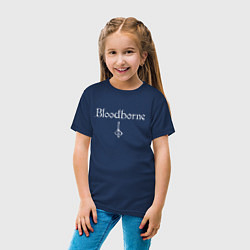 Футболка хлопковая детская Bloodborne, цвет: тёмно-синий — фото 2