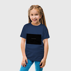 Футболка хлопковая детская Изоляция, цвет: тёмно-синий — фото 2