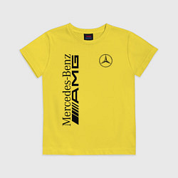 Футболка хлопковая детская MERCEDES-BENZ AMG, цвет: желтый