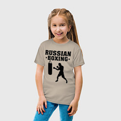 Футболка хлопковая детская Russian Boxing, цвет: миндальный — фото 2