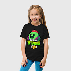 Футболка хлопковая детская BRAWL STARS SPIKE, цвет: черный — фото 2