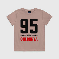 Футболка хлопковая детская 95 Chechnya, цвет: пыльно-розовый