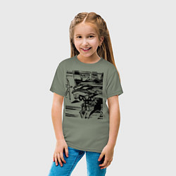 Футболка хлопковая детская Ева Евангелион, цвет: авокадо — фото 2