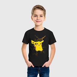 Футболка хлопковая детская Pikachu, цвет: черный — фото 2