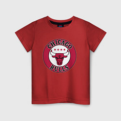 Футболка хлопковая детская CHICAGO BULLS, цвет: красный