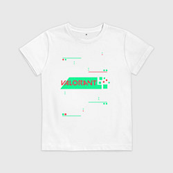 Футболка хлопковая детская VALORANT, цвет: белый