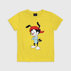 Футболка хлопковая детская Вакко Уорнер Animaniacs, цвет: желтый