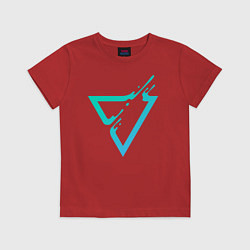 Футболка хлопковая детская Paint Drop Triangle, цвет: красный