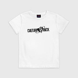 Футболка хлопковая детская CULTURE ROCK, цвет: белый