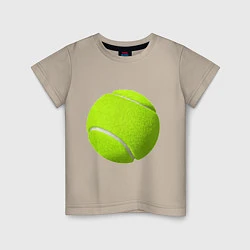 Футболка хлопковая детская Теннис, цвет: миндальный