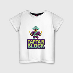 Детская футболка Roblox Captain Block Роблокс