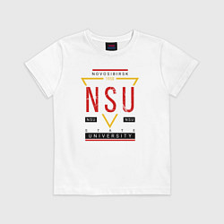 Футболка хлопковая детская NSU, цвет: белый