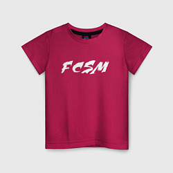 Футболка хлопковая детская FCSM, цвет: маджента
