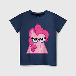 Футболка хлопковая детская Pinky Pie hipster, цвет: тёмно-синий