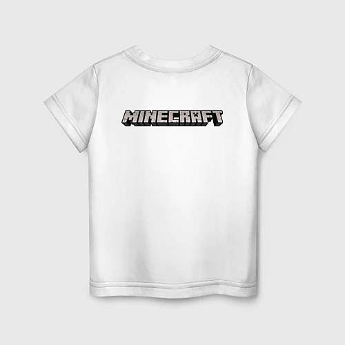 Детская футболка Майнкрафт / Белый – фото 2