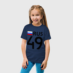 Футболка хлопковая детская RUS 49, цвет: тёмно-синий — фото 2