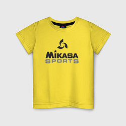 Футболка хлопковая детская MIKASA SPORTS, цвет: желтый