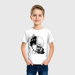 Футболка хлопковая детская Токийский гуль, цвет: белый — фото 2