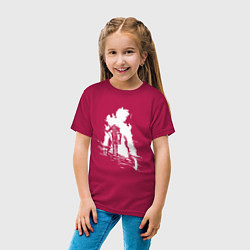 Футболка хлопковая детская Поднятие уровня в одиночку, цвет: маджента — фото 2