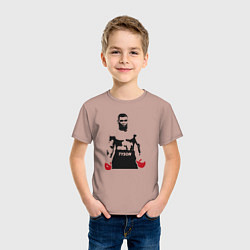 Футболка хлопковая детская Майк Тайсон, цвет: пыльно-розовый — фото 2