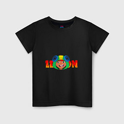 Детская футболка Leon green and fire