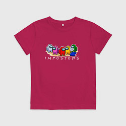 Футболка хлопковая детская Among Us, цвет: маджента