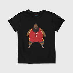 Футболка хлопковая детская Fat Harden, цвет: черный