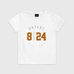 Футболка хлопковая детская Kobe Bryant, цвет: белый