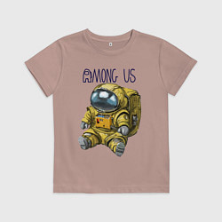 Футболка хлопковая детская Among Us, цвет: пыльно-розовый