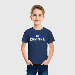 Футболка хлопковая детская FC Chelsea цвета тёмно-синий — фото 2