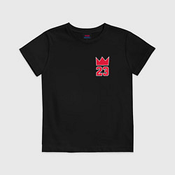 Футболка хлопковая детская M Jordan 23, цвет: черный