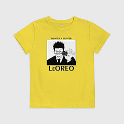 Футболка хлопковая детская ЛеОРЕО HunterXHunter чб, цвет: желтый