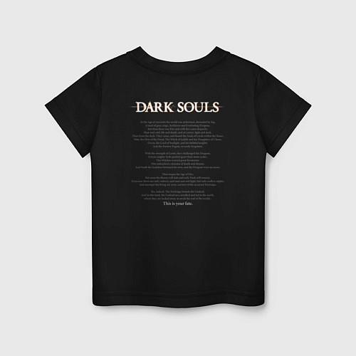 Детская футболка Dark Souls рыцарь душа пепла / Черный – фото 2