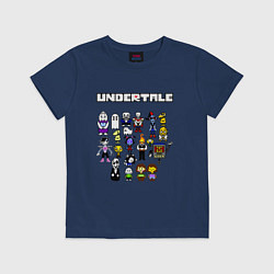 Футболка хлопковая детская UNDERTALE, цвет: тёмно-синий