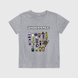 Футболка хлопковая детская UNDERTALE, цвет: меланж