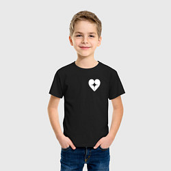 Футболка хлопковая детская Сердечко, цвет: черный — фото 2