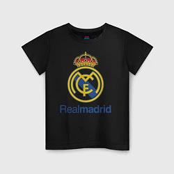 Футболка хлопковая детская Real Madrid FC, цвет: черный